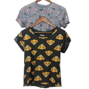 Disney Simba Lion King Looney Tunes Bugs Bunny Casual T-shirt Top Set Bundle